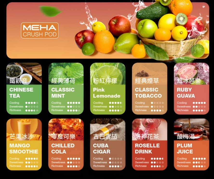 MEHA 五代煙彈｜魅嗨霧化彈 3入裝 2.5ml｜買五盒送方形主機